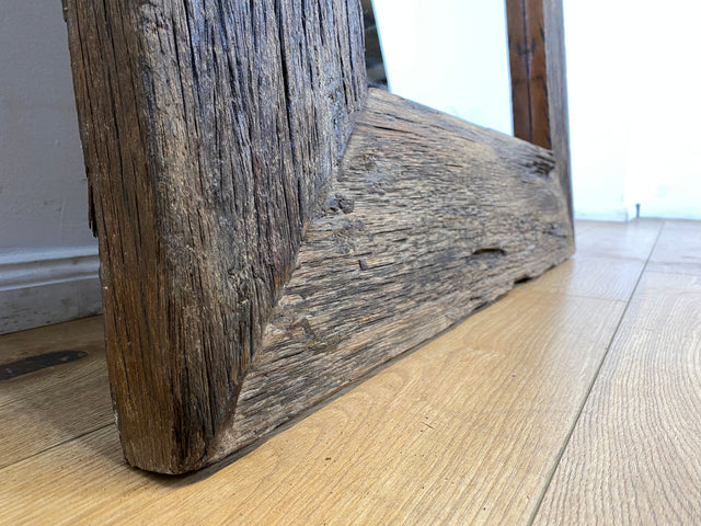 Boatwood by WMK I Einzigartiger 95x195cm großer Spiegel I handgefertigtes Unikat aus altem Bootsholz I Wandspiegel Standspiegel Ganzkörperspiegel Flurspiegel Garderobe Treibholz Berlin Hamburg Bremen