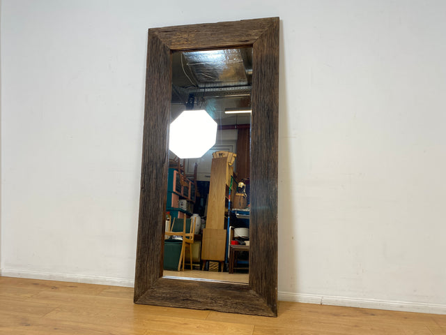 Boatwood by WMK I Einzigartiger 95x195cm großer Spiegel I handgefertigtes Unikat aus altem Bootsholz I Wandspiegel Standspiegel Ganzkörperspiegel Flurspiegel Garderobe Treibholz Berlin Hamburg Bremen