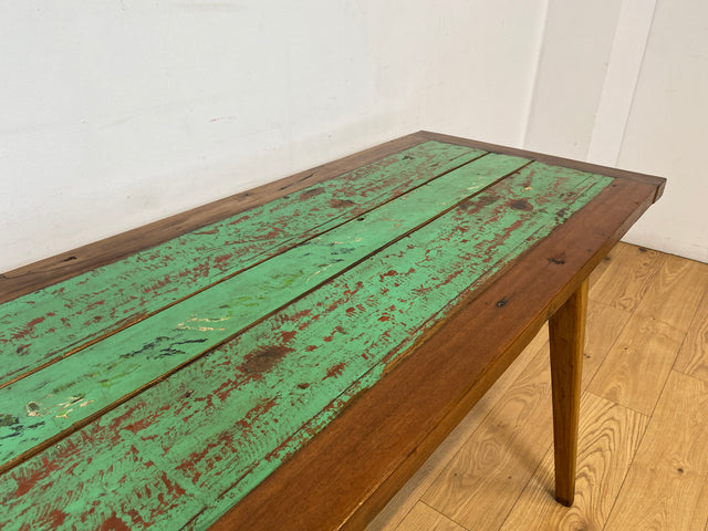 Boatwood by WMK I Einzigartiger freistehender Schreibtisch handgefertigt aus altem Bootsholz