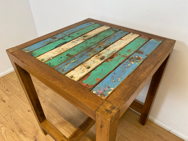 Boatwood by WMK I Sehr schöner Bartisch aus altem Bootsholz I ein handmade Unikat aus massivem Teakholz, Outdoor geeignet # Tisch Esstisch Küchentisch Holztisch Stehtisch Bar Gastro Berlin Usedom Kiel