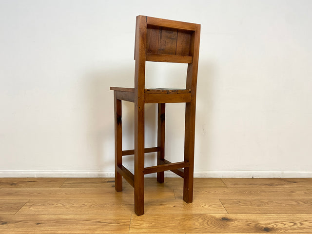 Boatwood by WMK # 1/5 Bunterschöner Barhocker aus altem Bootsholz, ein handgefertigtes Unikat aus massivem Teakholz # Barstuhl Hocker Sitzhocker Stuhl Küchenstuhl Holzstuhl Bar Stool Hausbar Gastro