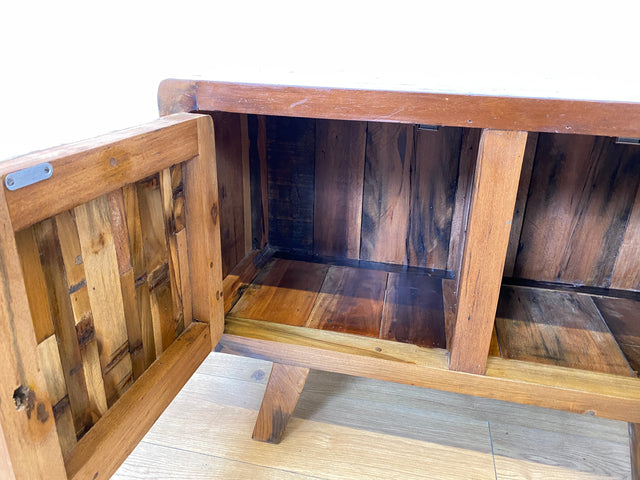 Boatwood by WMK I Detailreiche Kommode aus altem Bootsholz I handgefertigtes Unikat aus massivem Teakholz I Sideboard TV Lowboard TV-Bank Flurkommode Schuhschrank Bootsmöbel Berlin Rostock Stettin