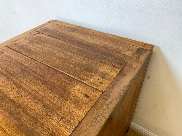 Boatwood by WMK I Meeresblauer Nachttisch handgefertigt aus altem Bootsholz in Originalfarben I Teakholz I Kommode Nachtkommode Nachtschränkchen Nachtschrank Bed Side Teak Berlin Zossen Saarbrücken