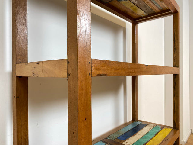 Boatwood by WMK # Schönes und sehr robustes Regal aus altem Bootsholz, ein handgefertigtes Unikat aus massivem Teakholz # Holzregal Küchenregal Bootsmöbel Bücherregal Upcycling Teak Industrial