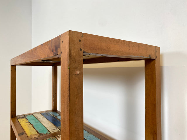 Boatwood by WMK # Schönes und sehr robustes Regal aus altem Bootsholz, ein handgefertigtes Unikat aus massivem Teakholz # Holzregal Küchenregal Bootsmöbel Bücherregal Upcycling Teak Industrial