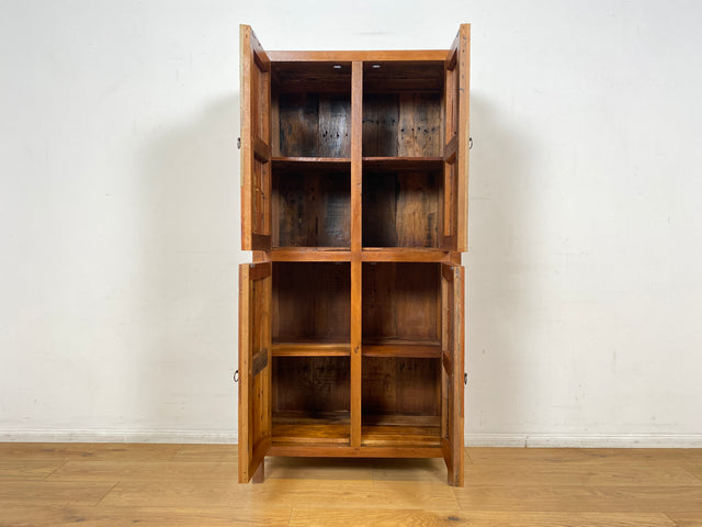 Boatwood by WMK I Einzigartiger Schrank aus altem Bootsholz I handgefertigtes Unikat I Teakholz massiv I Highboard Kleiderschrank Wäscheschrank Sideboard Kommode Schuhschrank Berlin Flensburg Hamburg