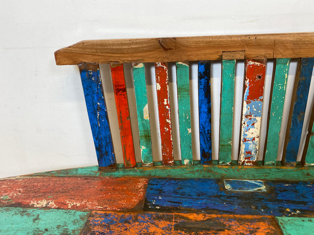 Boatwood by WMK I Besonderes Sofa aus altem Bootsholz I handgefertigtes Unikat aus massivem Teakholz I Couch Bank Holzbank Sitzbank Küchenbank Gartenmöbel Bootsmöbel Balkonmöbel Berlin Usedom Hof