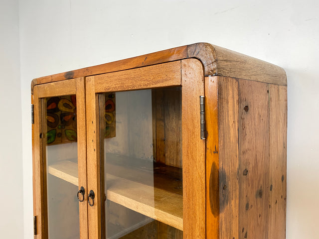 Boatwood by WMK # Einzigartige Vitrine aus altem Bootsholz, ein handgefertigtes Unikat aus massivem Teakholz # Regal Bücherregal Bücherschrank Highboard Geschirrschrank Küchenschrank Schrank Rostock