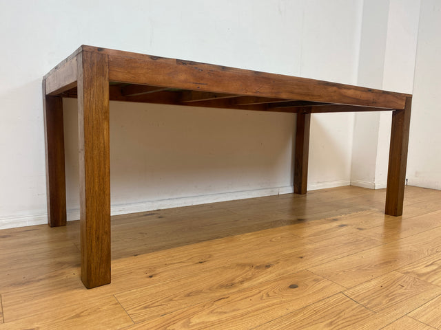 Einzigartiger 200x90cm großer meeresblauer Esstisch handgefertigt aus altem Bootsholz I Teakholz massiv I Tisch Küchentisch Gartentisch Holztisch Dining Table I