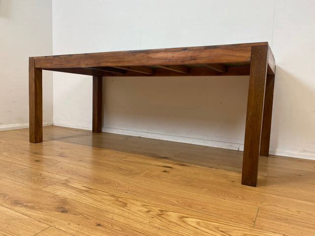 Einzigartiger 200x90cm großer meeresblauer Esstisch handgefertigt aus altem Bootsholz I Teakholz massiv I Tisch Küchentisch Gartentisch Holztisch Dining Table I