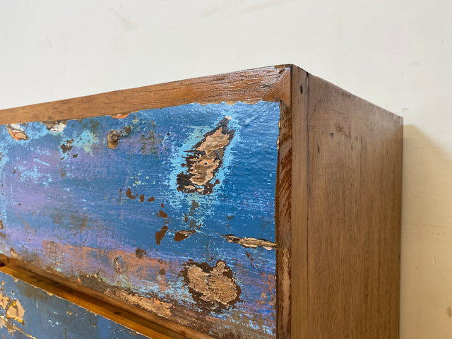 Boatwood by WMK I Besonders schöne handgefertigte Kommode aus altem Bootsholz mit 6 Schubladen I Sideboard TV Lowboard Anrichte Schubladenkommode Wäschekommode Fernsehschrank I Berlin Dresden Bayern