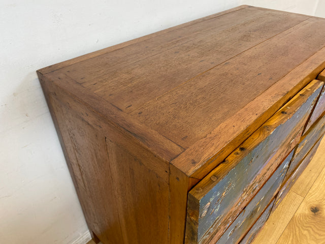 Boatwood by WMK I Besonders schöne handgefertigte Kommode aus altem Bootsholz mit 6 Schubladen I Sideboard TV Lowboard Anrichte Schubladenkommode Wäschekommode Fernsehschrank I Berlin Dresden Bayern