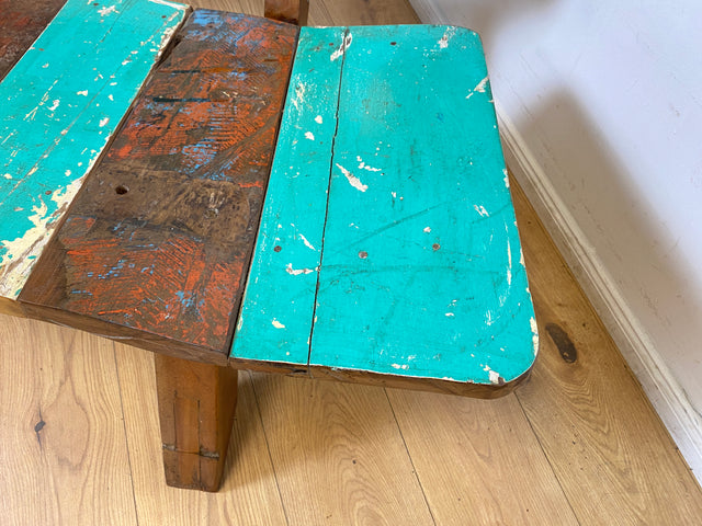 Boatwood by WMK I Einzigartiges handgefertigtes Sofa aus altem Bootsholz I Teakholz massiv I Couch Bank Holzbank Küchenbank Gartenbank Gartensofa Gartenmöbel Balkonmöbel Bootsmöbel Berlin Bremen Köln