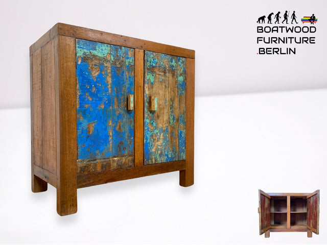 Boatwood by WMK I Besonders schöne handgefertigte Kommode aus altem Bootsholz I Sideboard TV Lowboard Anrichte Wäschekommode Fernsehschrank Schuhkommode Bootsmöbel Treibholz I Berlin Münster Passau