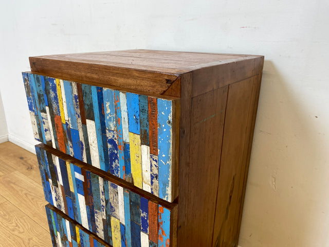 Boatwood by WMK I Besondere Kommode handgefertigt aus altem Bootsholz mit Schubladen