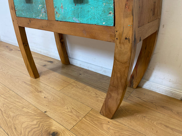 Boatwood by WMK I Hochwertige Kommode handgefertigt aus altem Bootsholz mit Schubladen I Teakholz massiv I
