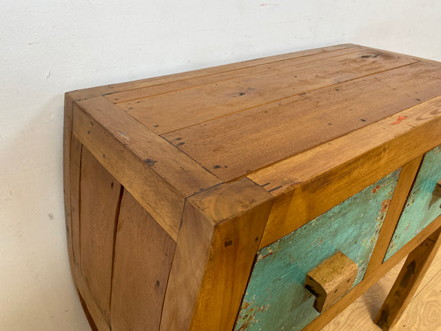 Boatwood by WMK I Hochwertige Kommode handgefertigt aus altem Bootsholz mit Schubladen I Teakholz massiv I