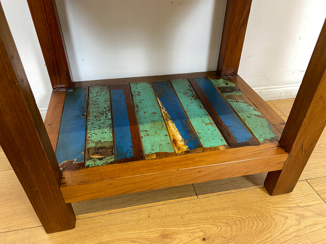 Boatwood by WMK I Schöne Kommode handgefertigt aus altem Bootsholz in Originalfarben