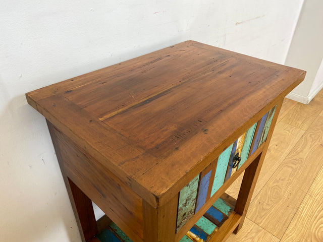 Boatwood by WMK I Schöne Kommode handgefertigt aus altem Bootsholz in Originalfarben