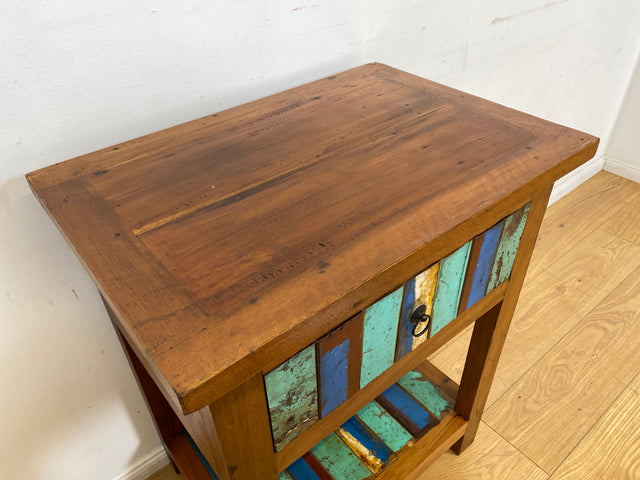 Boatwood by WMK I Schöne Kommode handgefertigt aus altem Bootsholz in Originalfarben