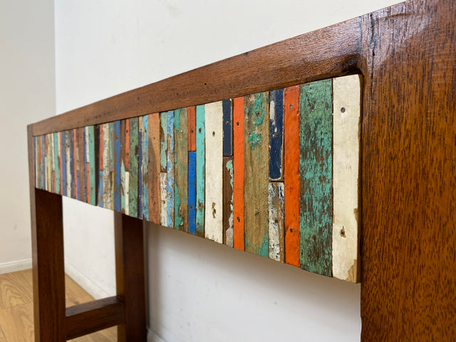 Boatwood by WMK I Besonders schöne Konsole mit Schubladen I handgefertigt aus altem Bootsholz I Teakholz massiv I Schrank Sideboard Kommode Ablage Flurkommode Anrichte I Berlin Schweinfurt Dresden