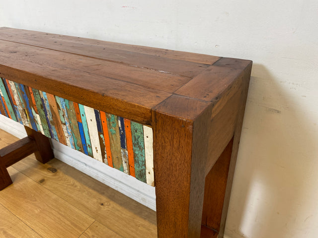 Boatwood by WMK I Besonders schöne Konsole mit Schubladen I handgefertigt aus altem Bootsholz I Teakholz massiv I Schrank Sideboard Kommode Ablage Flurkommode Anrichte I Berlin Schweinfurt Dresden