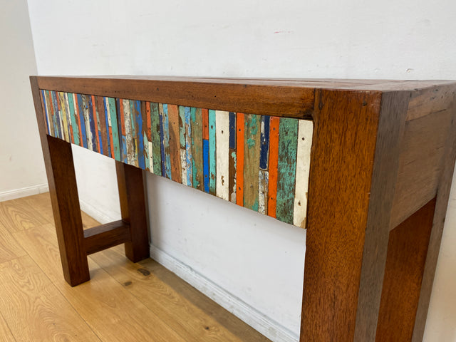 Boatwood by WMK I Besonders schöne Konsole mit Schubladen I handgefertigt aus altem Bootsholz I Teakholz massiv I Schrank Sideboard Kommode Ablage Flurkommode Anrichte I Berlin Schweinfurt Dresden