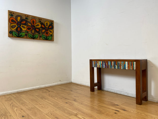 Boatwood by WMK I Besonders schöne Konsole mit Schubladen I handgefertigt aus altem Bootsholz I Teakholz massiv I Schrank Sideboard Kommode Ablage Flurkommode Anrichte I Berlin Schweinfurt Dresden