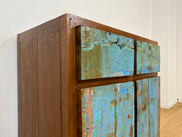 Boatwood by WMK I Nachhaltige & handgefertigte Kommode aus altem Bootsholz mit Schubladen I Teakholz Sideboard TV Lowboard Anrichte Schubladenkommode Wäschekommode Fernsehschrank I Berlin NRW Bayern