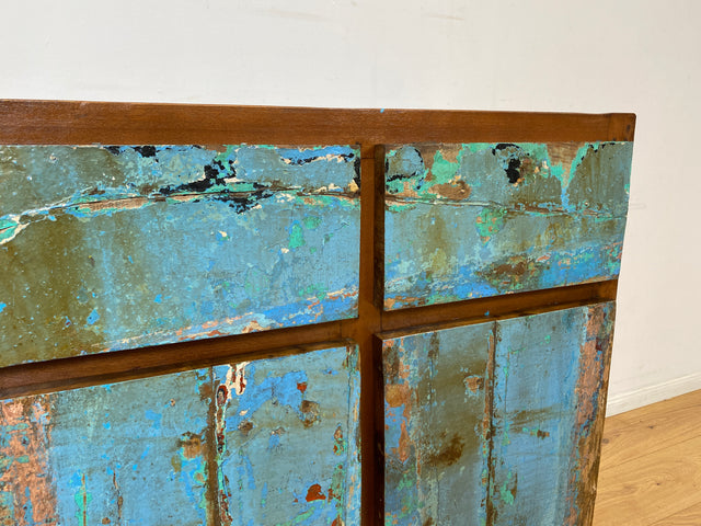 Boatwood by WMK I Nachhaltige & handgefertigte Kommode aus altem Bootsholz mit Schubladen I Teakholz Sideboard TV Lowboard Anrichte Schubladenkommode Wäschekommode Fernsehschrank I Berlin NRW Bayern