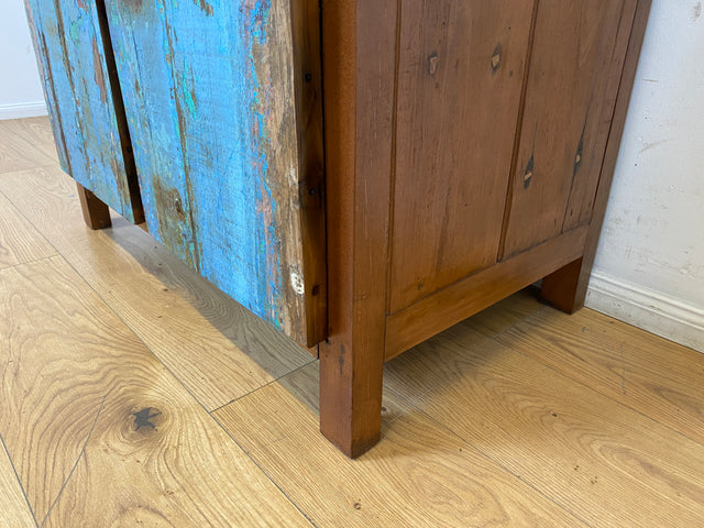 Boatwood by WMK I Nachhaltige & handgefertigte Kommode aus altem Bootsholz mit Schubladen I Teakholz Sideboard TV Lowboard Anrichte Schubladenkommode Wäschekommode Fernsehschrank I Berlin NRW Bayern