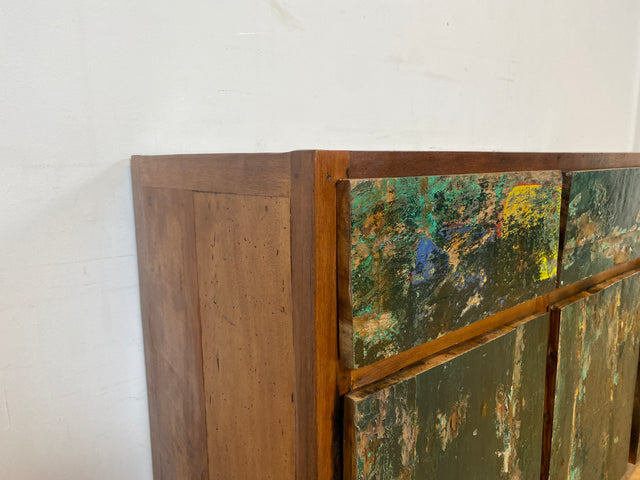 Boatwood by WMK I Einzigartiges Sideboard handgefertigt aus altem Bootsholz in Originalfarben I Teakholz massiv I Schrank Kommode Anrichte Büfett Buffet Chest Wäschekommode I Berlin Dresden Frankfurt