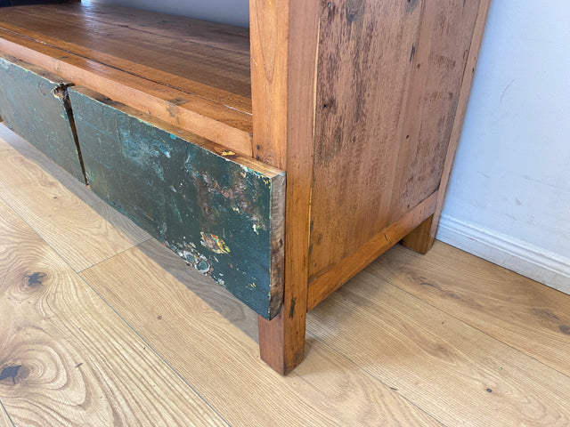 Boatwood by WMK I Besonders schönes TV Lowboard mit Schubladen & Fach I handgefertigt aus altem Bootsholz I Teakholz massiv I Sideboard Kommode Bank Rack Stand Fernsehkommode Berlin Stuttgart Bochum