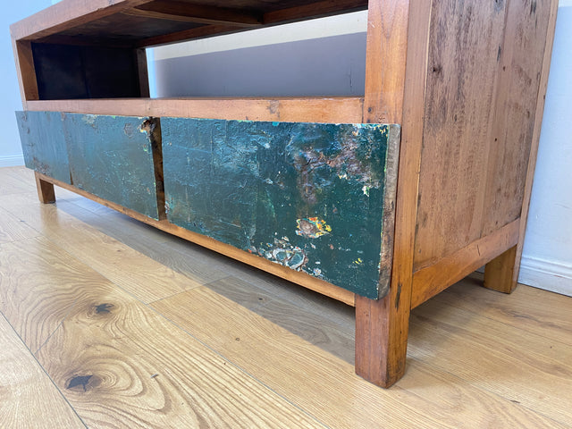 Boatwood by WMK I Besonders schönes TV Lowboard mit Schubladen & Fach I handgefertigt aus altem Bootsholz I Teakholz massiv I Sideboard Kommode Bank Rack Stand Fernsehkommode Berlin Stuttgart Bochum