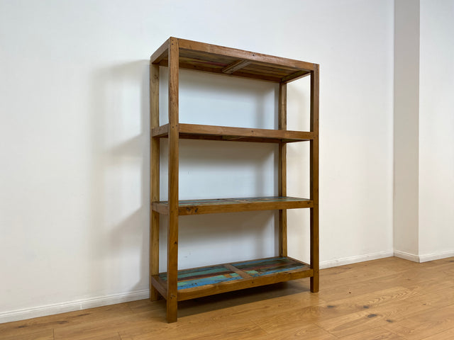 Boatwood by WMK # Schönes & sehr robustes Regal aus altem Bootsholz, ein handgefertigtes Unikat aus massivem Teakholz # Holzregal Küchenregal Bücherregal Bootsmöbel Upcycling Teak Industrial Treibholz