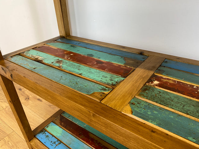 Boatwood by WMK # Schönes & sehr robustes Regal aus altem Bootsholz, ein handgefertigtes Unikat aus massivem Teakholz # Holzregal Küchenregal Bücherregal Bootsmöbel Upcycling Teak Industrial Treibholz