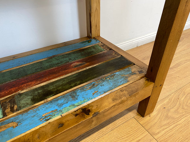 Boatwood by WMK # Schönes & sehr robustes Regal aus altem Bootsholz, ein handgefertigtes Unikat aus massivem Teakholz # Holzregal Küchenregal Bücherregal Bootsmöbel Upcycling Teak Industrial Treibholz