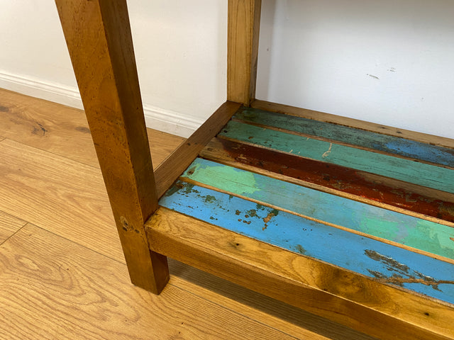Boatwood by WMK # Schönes & sehr robustes Regal aus altem Bootsholz, ein handgefertigtes Unikat aus massivem Teakholz # Holzregal Küchenregal Bücherregal Bootsmöbel Upcycling Teak Industrial Treibholz