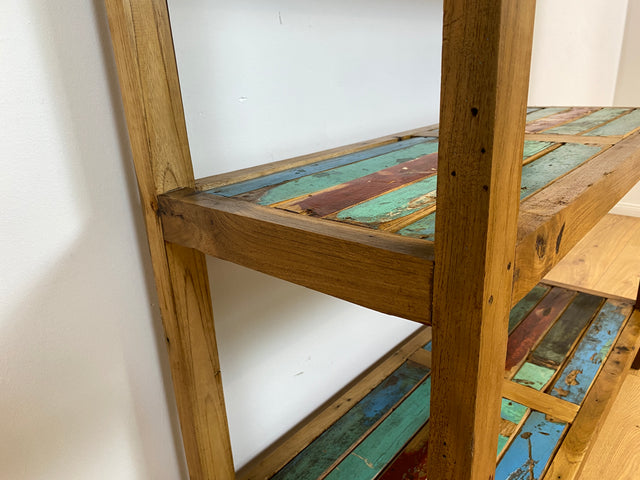 Boatwood by WMK # Schönes & sehr robustes Regal aus altem Bootsholz, ein handgefertigtes Unikat aus massivem Teakholz # Holzregal Küchenregal Bücherregal Bootsmöbel Upcycling Teak Industrial Treibholz