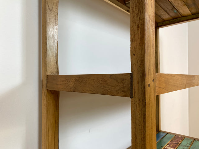 Boatwood by WMK # Schönes & sehr robustes Regal aus altem Bootsholz, ein handgefertigtes Unikat aus massivem Teakholz # Holzregal Küchenregal Bücherregal Bootsmöbel Upcycling Teak Industrial Treibholz