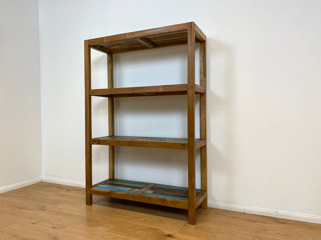 Boatwood by WMK # Schönes & sehr robustes Regal aus altem Bootsholz, ein handgefertigtes Unikat aus massivem Teakholz # Holzregal Küchenregal Bücherregal Bootsmöbel Upcycling Teak Industrial Treibholz