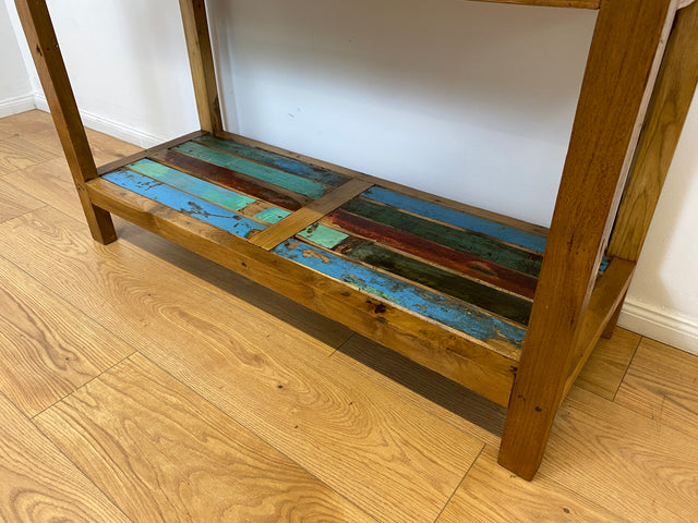 Boatwood by WMK # Schönes & sehr robustes Regal aus altem Bootsholz, ein handgefertigtes Unikat aus massivem Teakholz # Holzregal Küchenregal Bücherregal Bootsmöbel Upcycling Teak Industrial Treibholz
