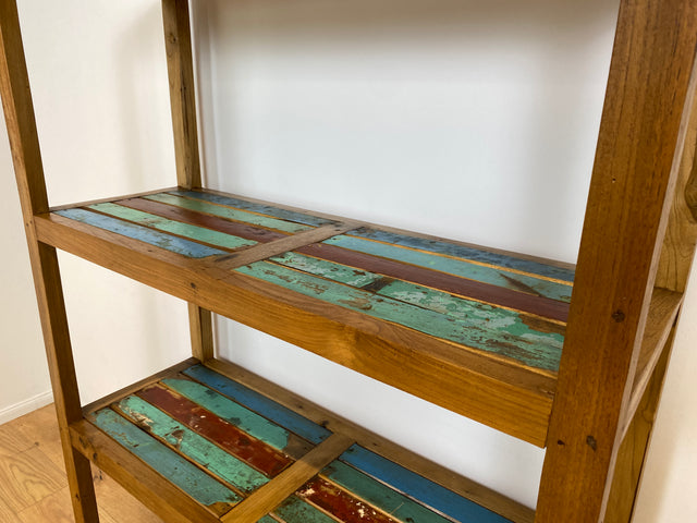Boatwood by WMK # Schönes & sehr robustes Regal aus altem Bootsholz, ein handgefertigtes Unikat aus massivem Teakholz # Holzregal Küchenregal Bücherregal Bootsmöbel Upcycling Teak Industrial Treibholz
