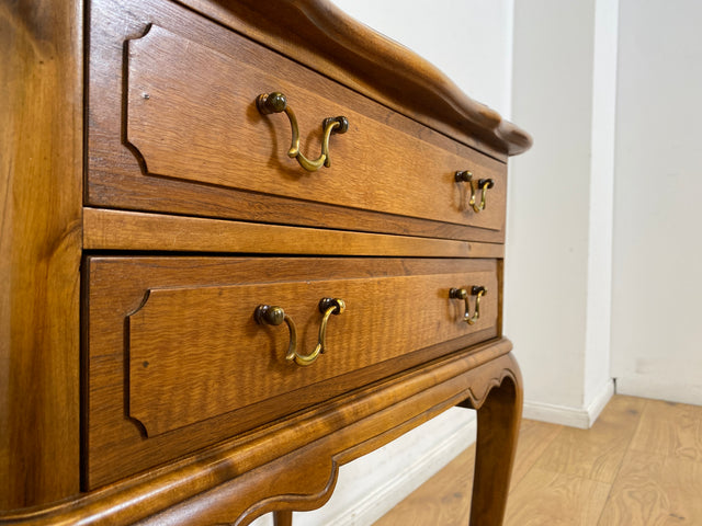 WMK I Elegante Chippendale Kommode mit Messinggriffen I Nähkommode Schubladenkommode Nachttisch Nachtschrank Nachtkommode Nachtschränkchen Beistelltisch Schmuckkasten Vintage Berlin München Ulm