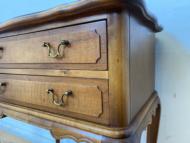 WMK I Elegante Chippendale Kommode mit Messinggriffen I Nähkommode Schubladenkommode Nachttisch Nachtschrank Nachtkommode Nachtschränkchen Beistelltisch Schmuckkasten Vintage Berlin München Ulm