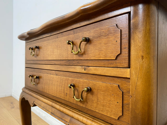 WMK I Elegante Chippendale Kommode mit Messinggriffen I Nähkommode Schubladenkommode Nachttisch Nachtschrank Nachtkommode Nachtschränkchen Beistelltisch Schmuckkasten Vintage Berlin München Ulm