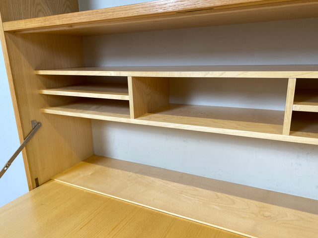 WMK I DDR Designer Schreibschrank 605 von Bruno Knoblauch für VEB Hellerau aus 1968 in Esche I Sekretär Bücherregal Regal Highboard Regalwand Bücherschrank Mid-Century Vintage I Berlin Bremen Essen