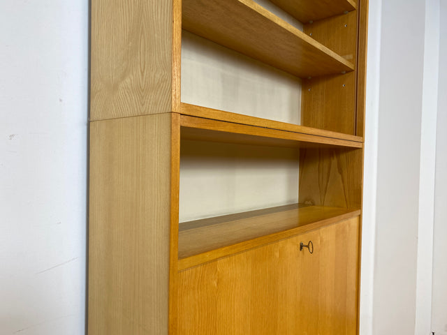 WMK I DDR Designer Schreibschrank 605 von Bruno Knoblauch für VEB Hellerau aus 1968 in Esche I Sekretär Bücherregal Regal Highboard Regalwand Bücherschrank Mid-Century Vintage I Berlin Bremen Essen