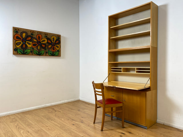 WMK I DDR Designer Schreibschrank 605 von Bruno Knoblauch für VEB Hellerau aus 1968 in Esche I Sekretär Bücherregal Regal Highboard Regalwand Bücherschrank Mid-Century Vintage I Berlin Bremen Essen