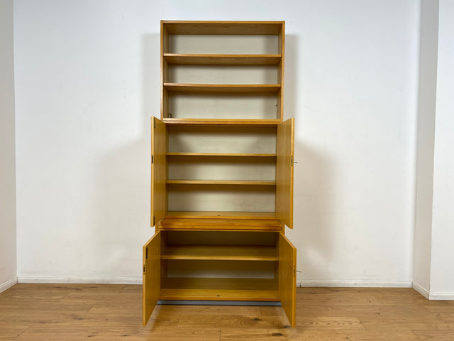 WMK I DDR Designer Highboard 605 von Bruno Knoblauch für VEB Hellerau aus 1968 in Esche I Bücherschrank Bücherregal Regal Regalwand Stringregal Kommode Mid-Century Vintage I Berlin Stuttgart Münster